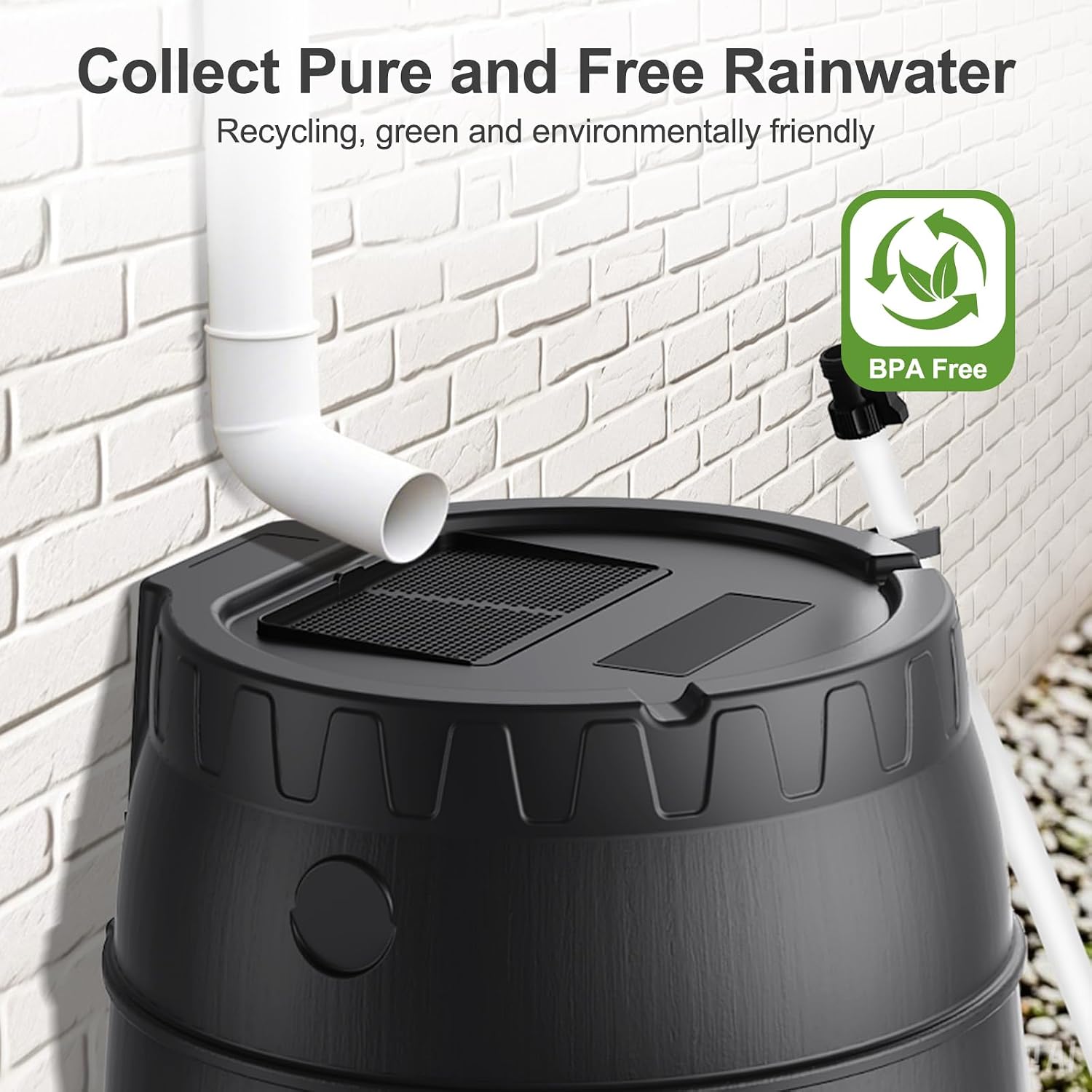 45 Gallon Rain Barrel Storage  - огляд і ціна Screen Top Mesh
